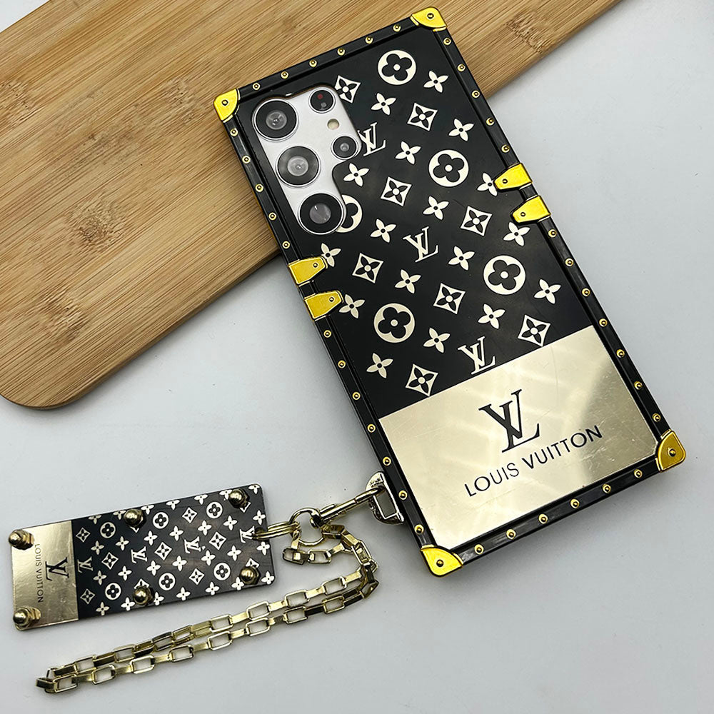 Samsung Galaxy S24 LV Ultra Luxury Branded Trunk Phone Case With Chain - Main Image