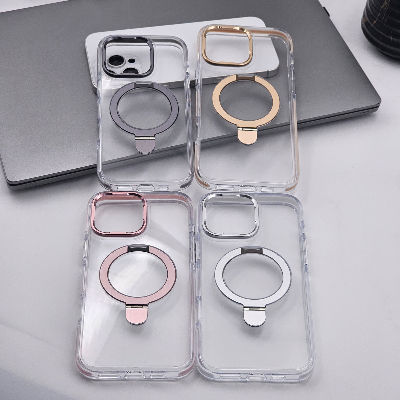 iPhone 16 Series Magnetic Magsafe Ring Stand Non Yellow Case