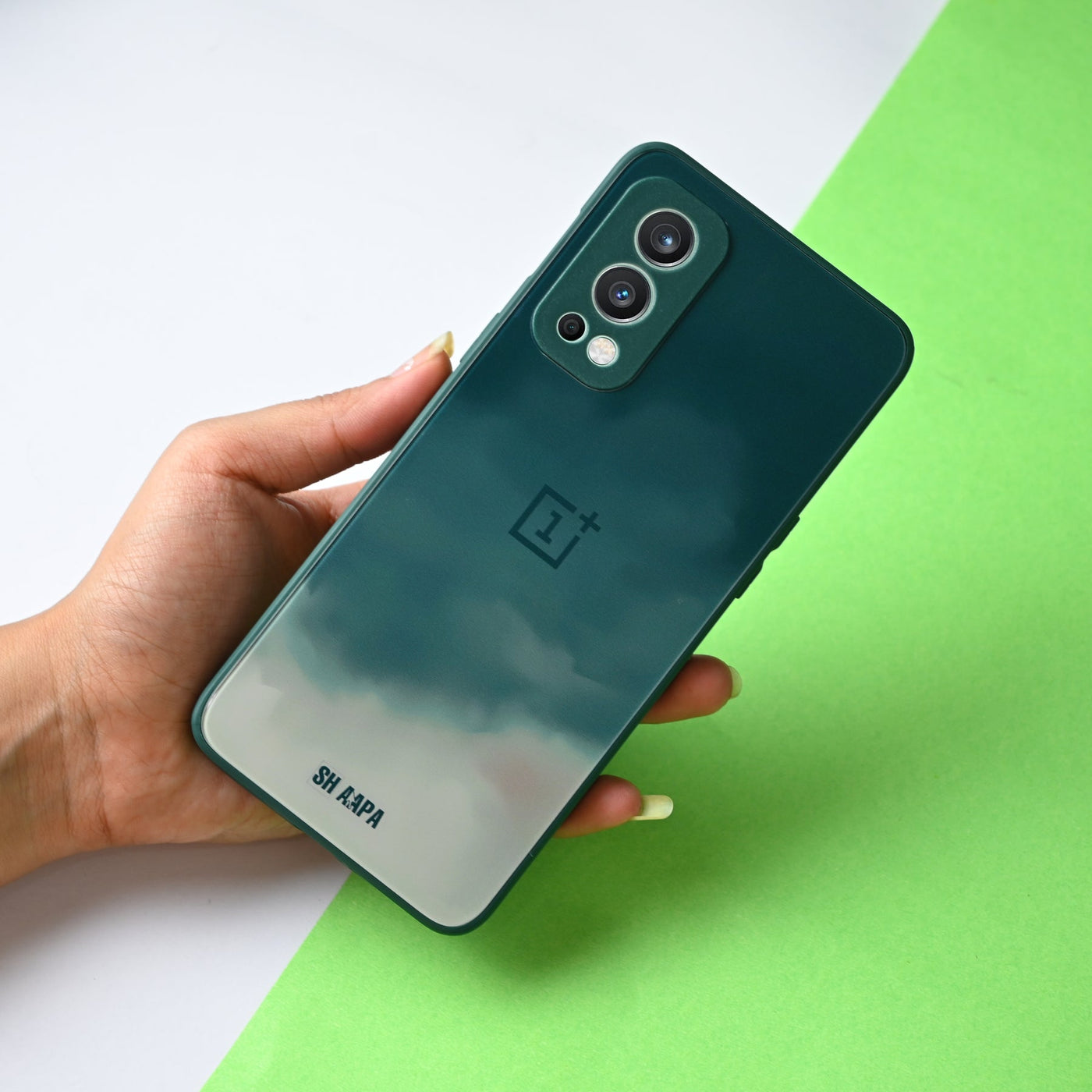 Cloudy Pattern Hybrid Glass Case - OnePlus