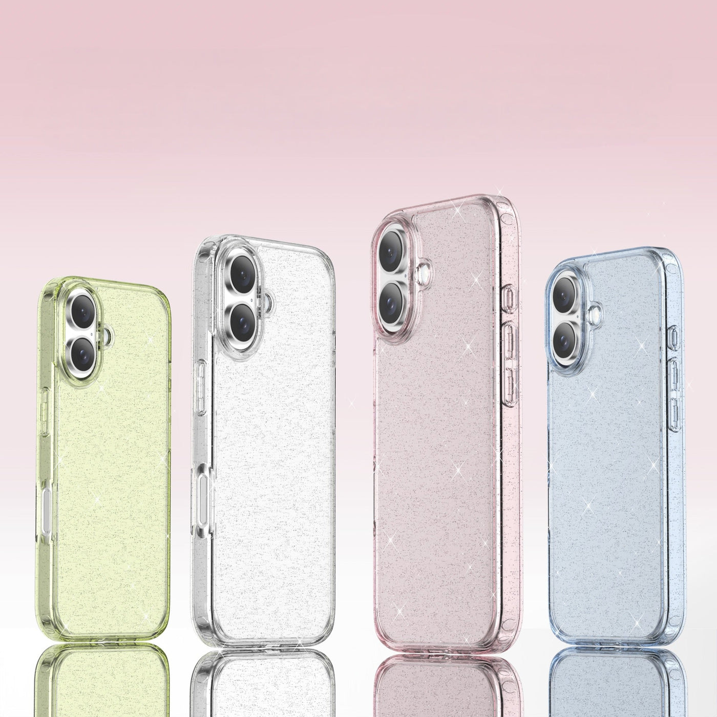 iPhone 16 Series Candy Color Glitter Anti Yellowing Case