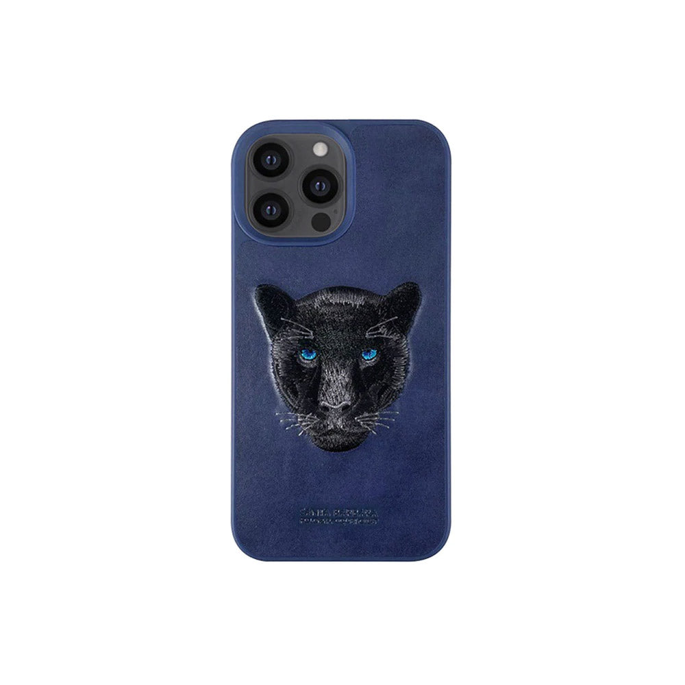 IPhone Luxury Santa Barbara Leather Savana Series Panther Back Cover