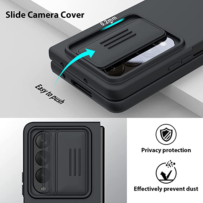 Nillkin Samsung Galaxy Z Fold 3 Camshiled Camera Protection Silicone Case Black