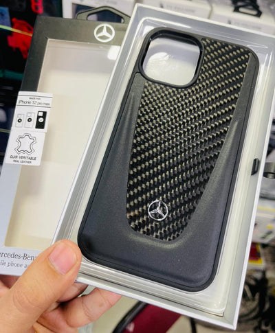 iPhone Mercedes Leather Carbon Series Case Cover