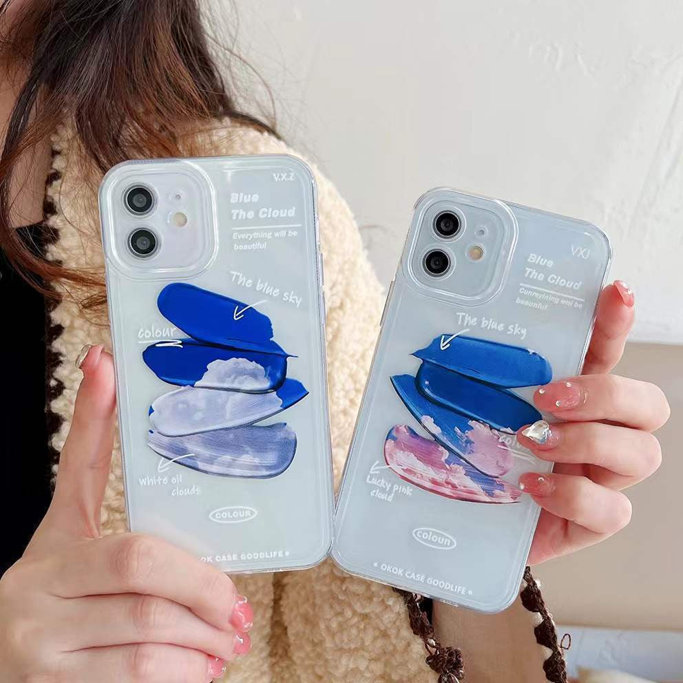 iPhone Blue Sky Cloud Silicone Case Cover