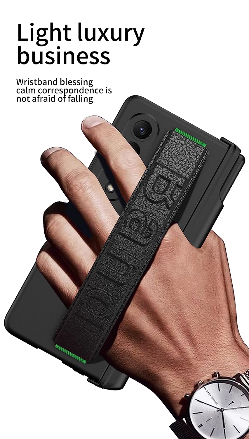 Galaxy Z Fold 4 Wristband Case with Pencil & Front Screen Guard