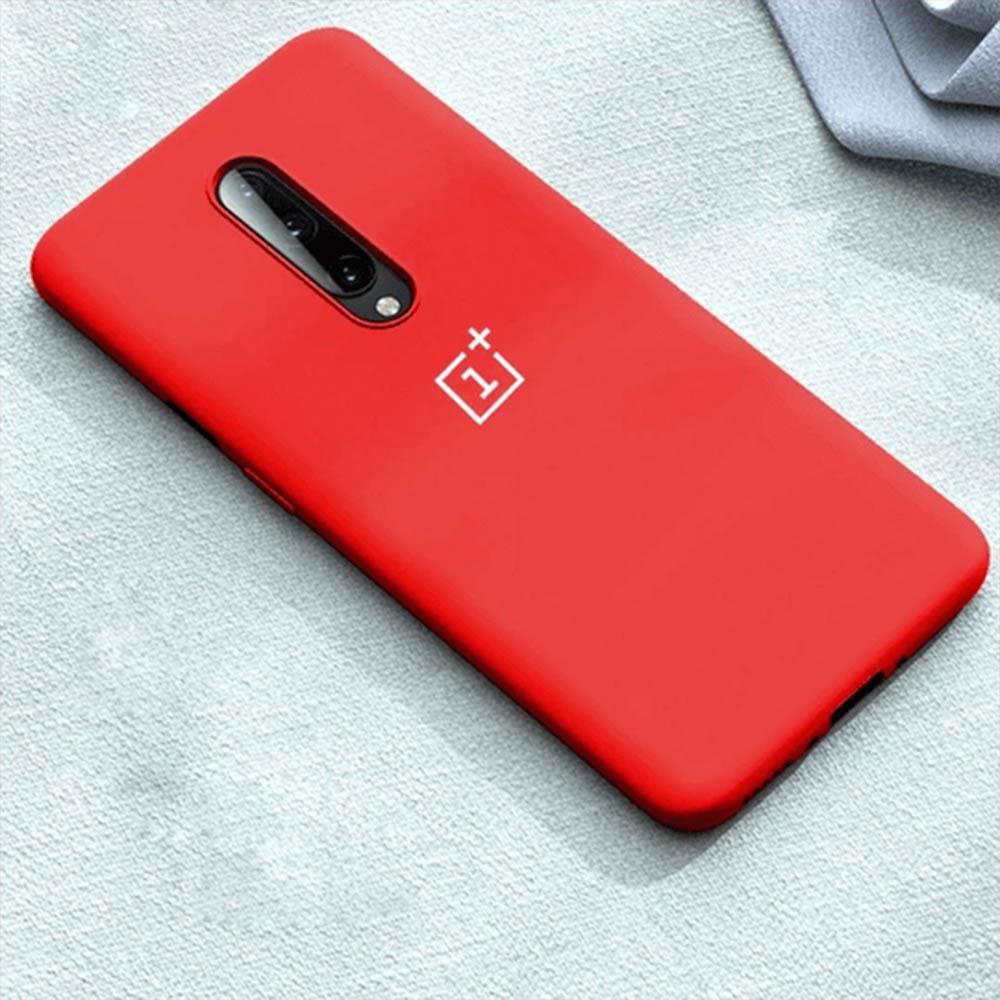 Oneplus Liquid Silicone Red Case with logo