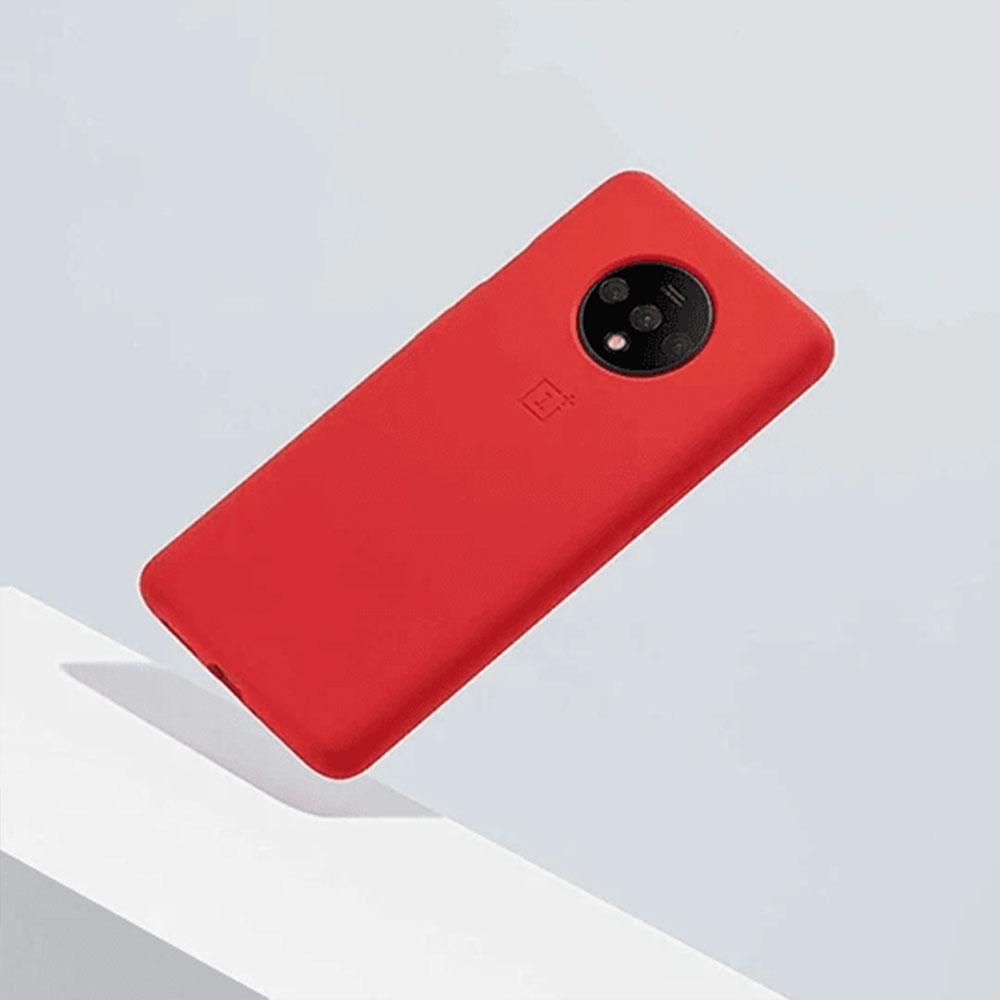 Oneplus Liquid Silicone Red Case with logo