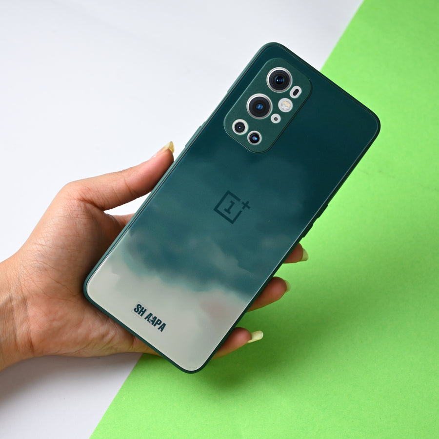 Cloudy Pattern Hybrid Glass Case - OnePlus