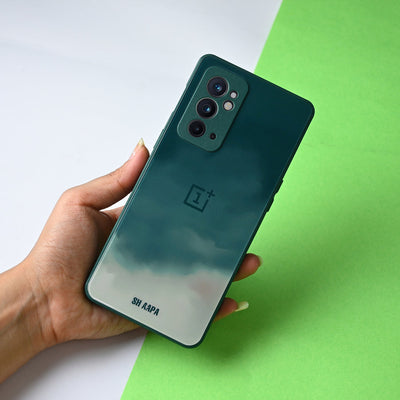 Cloudy Pattern Hybrid Glass Case - OnePlus