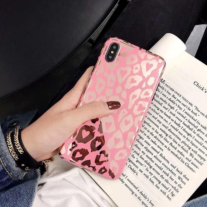 Luxury Blue Ray Pink Leopard iPhone Case freeshipping - Frato