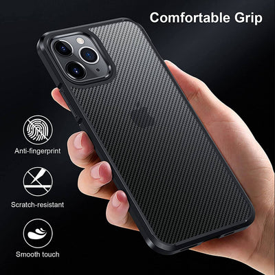 iPhone Carbon Fiber Matte Shockproof Case freeshipping - Frato