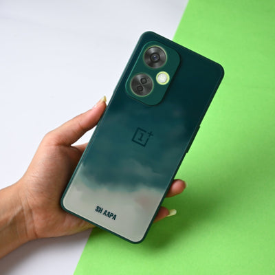 Cloudy Pattern Hybrid Glass Case - OnePlus