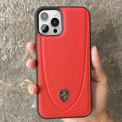 iPhone Ferrari Sports Car Logo Leather Case Cover