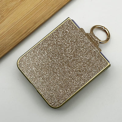 Samsung Galaxy Z Flip 5 Shimmer Glitter Bling Metal Ring Holder Case Cover