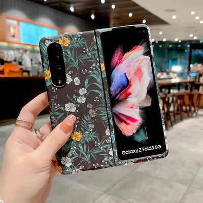 Samsung Galaxy Z Fold 5 Ultra Thin Floral Hard Shell Case Cover