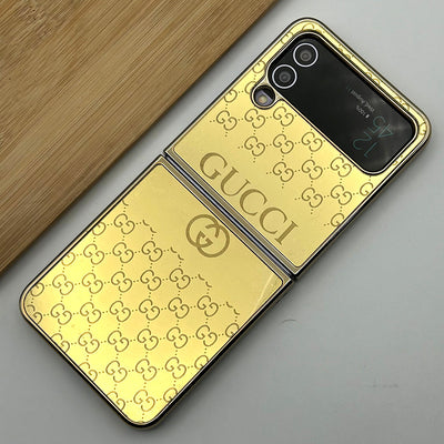 Samsung Galaxy Z Flip 4 Luxurious Crafted Gold Series Case Cover