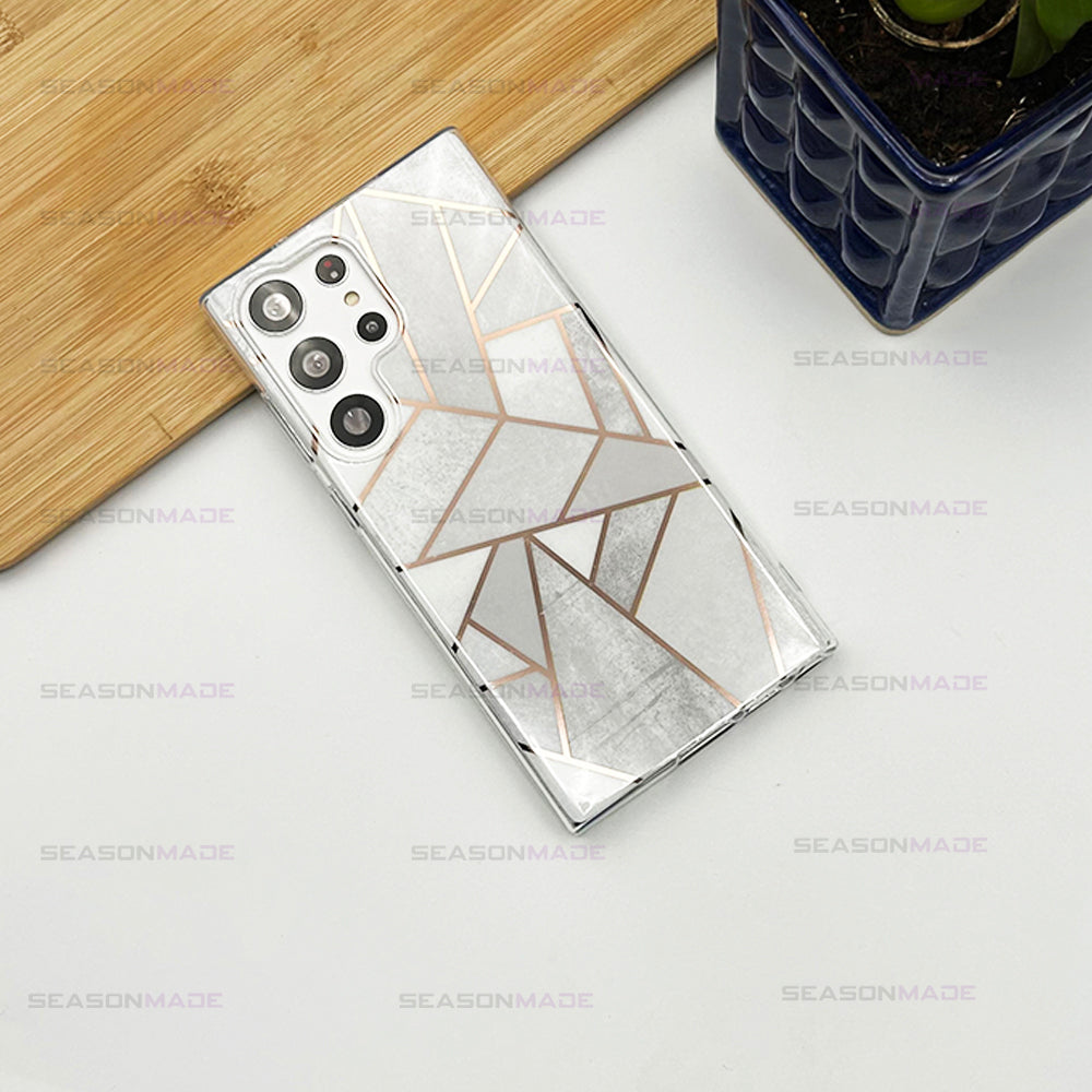 Samsung Galaxy S24 Ultra Glossy Marble Design Case Cover