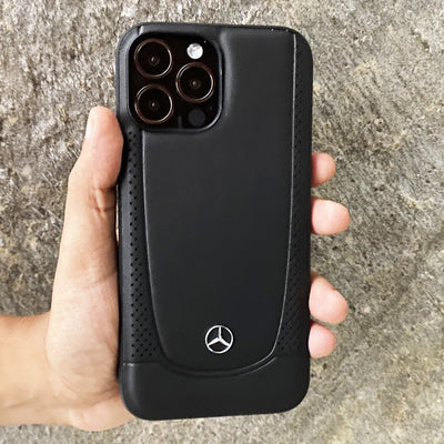 iPhone Mercedes Black Leather Case Cover