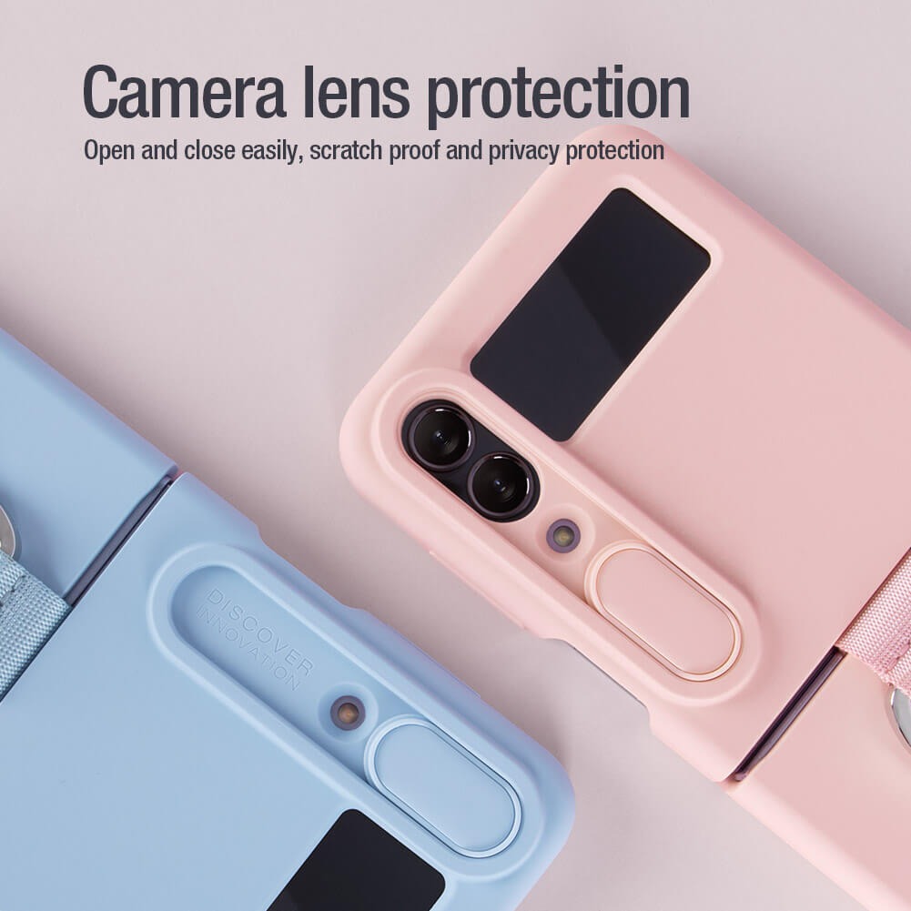 Samsung Galaxy Z Flip4 5G (Z Flip 4 5G) CamShield Silky silicon Cover Rose ( Light Peach )
