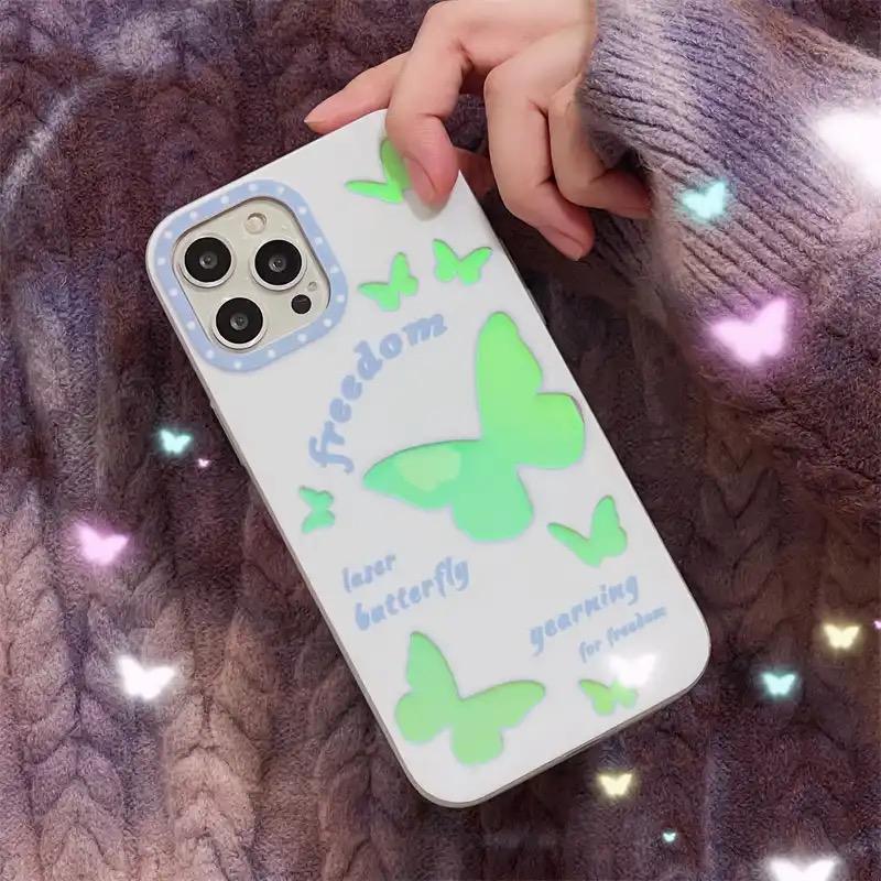 iPhone Butterfly Holographic Design Cover Case