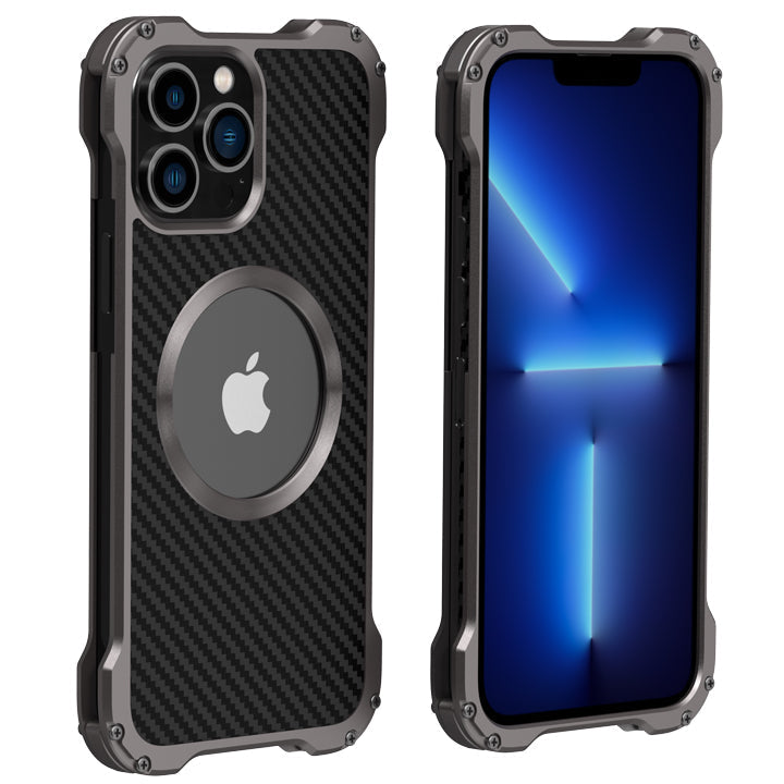 iPhone 12 pro max 12 Pro 12 R-Just Aluminium Carbon Case