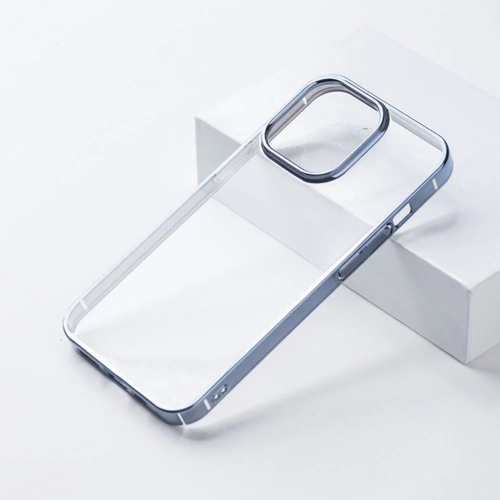 iPhone 15 Series Cristal Clear Chrome Electroplated Bumper Cover