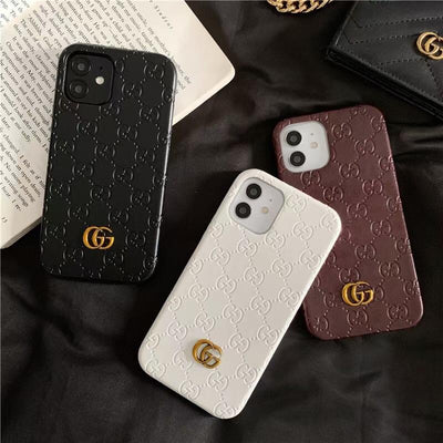 iPhone Luxury GG Fashion Leather Brand Case Cover