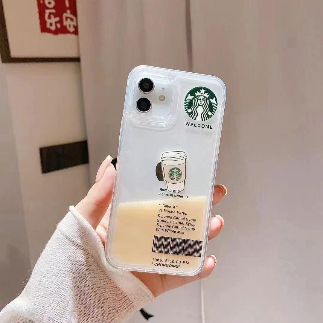 iphone starbucks liquid coffee floating cup case cover – beatrangi
