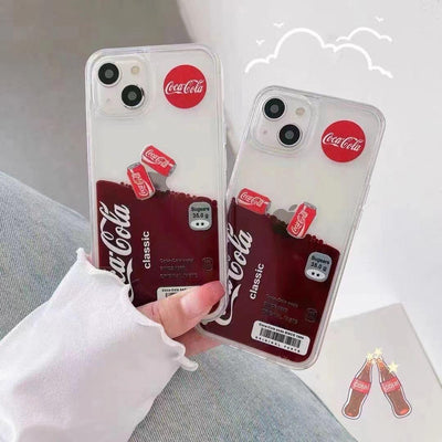 iPhone Cola Liquid Floating Can Case Cover