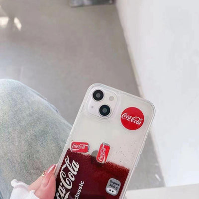 iPhone Cola Liquid Floating Can Case Cover