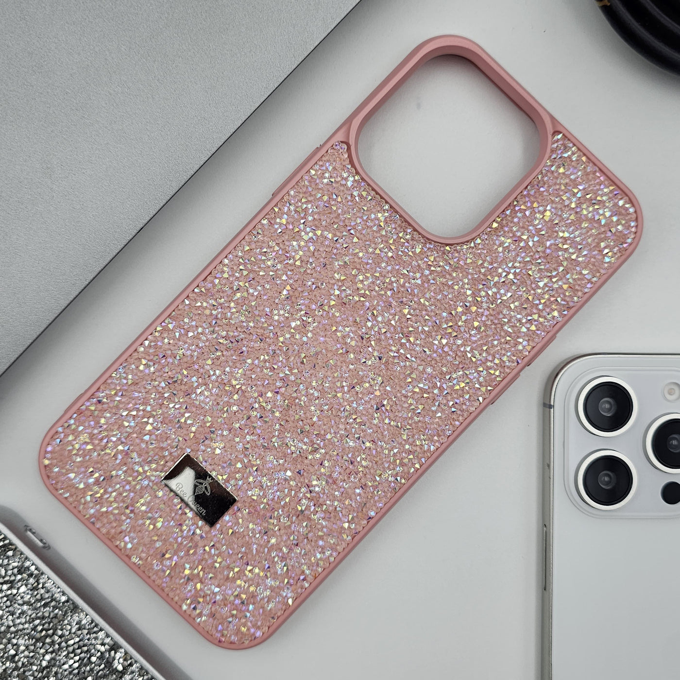 iPhone 16 Series Glitter Crystal Shimmer Stone Case Cover