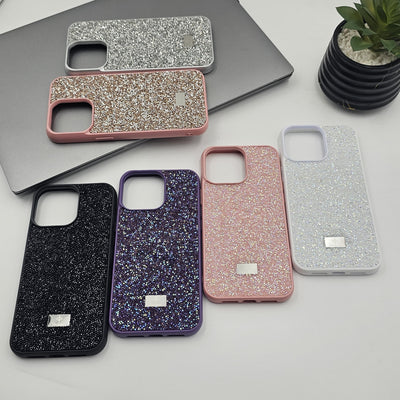 iPhone 16 Series Glitter Crystal Shimmer Stone Case Cover