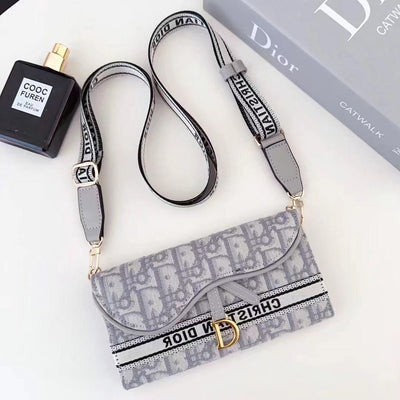 iPhone Luxury Brand CD Cardholder With Crossbody Sling Strap Case