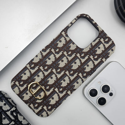 iPhone 16 Series CD Embroidery Luxury Phone Case