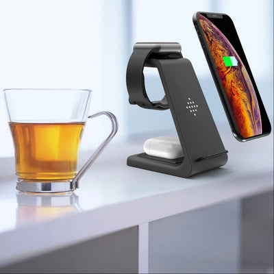3 in 1 Fast wireless Charging Station ( 15W )