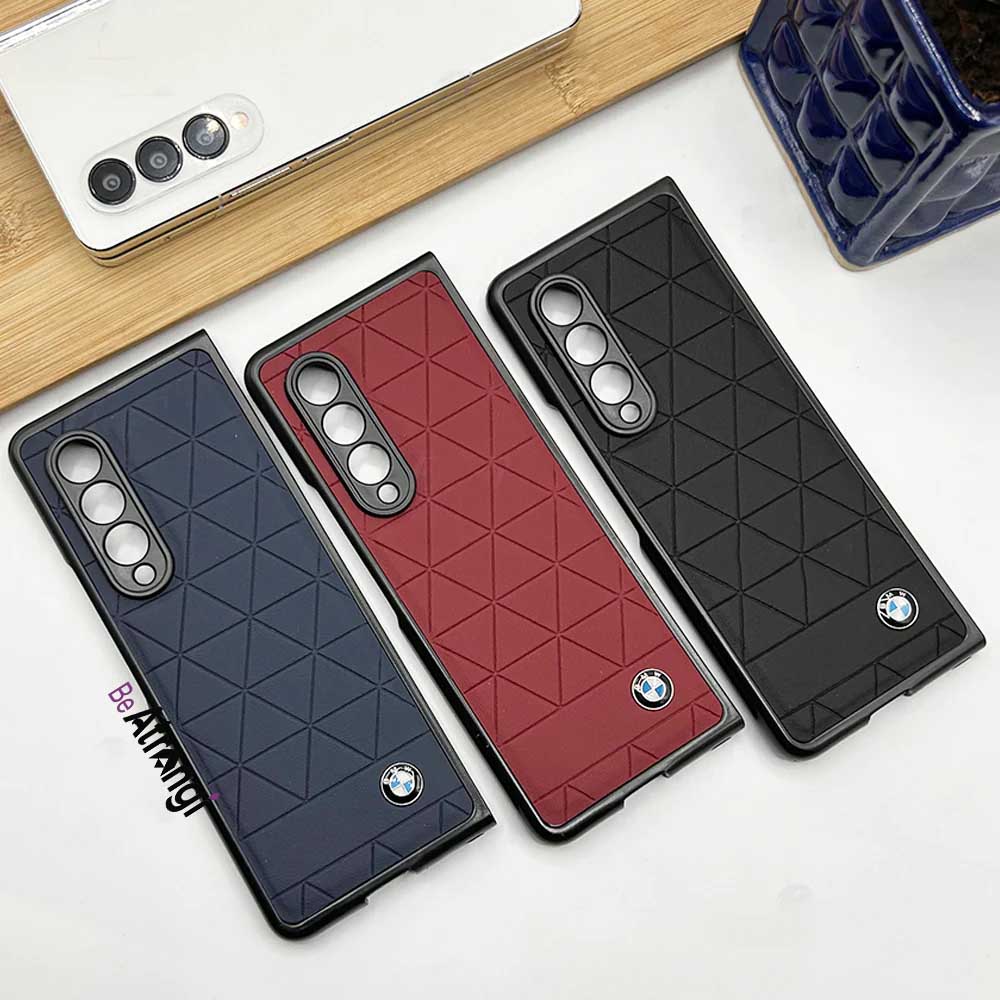 Samsung Galaxy Z Fold 3 Triangle Textured Case Cover with Camera Protection