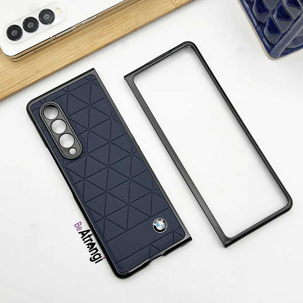 Samsung Galaxy Z Fold 3 Triangle Textured Case Cover with Camera Protection