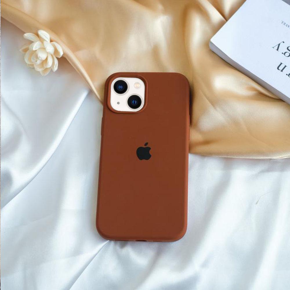 iphone Liquid Silicone Brown Case