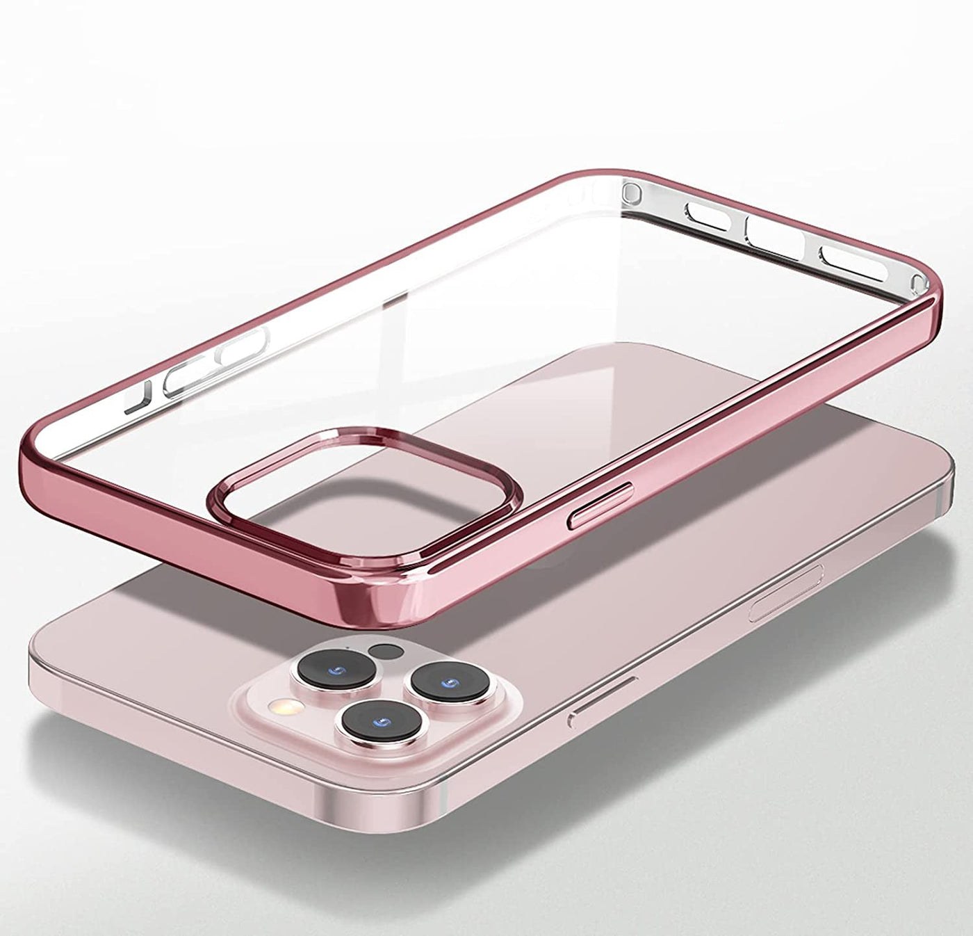 iPhone 15 Series Cristal Clear Chrome Electroplated Bumper Cover