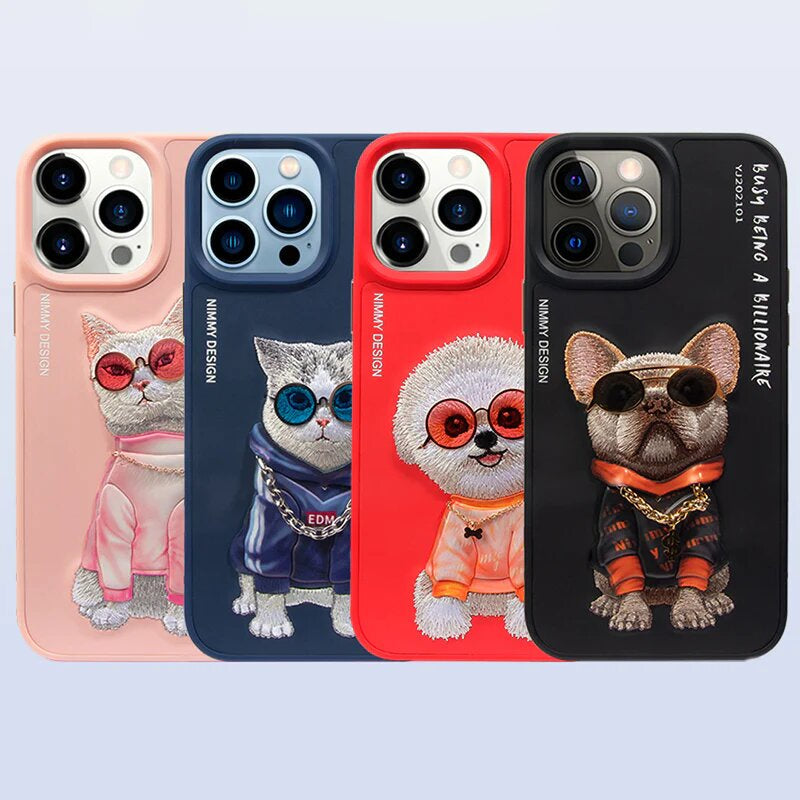 iPhone 13 Series Luxury Embroidery Silicone Nimmy Cases