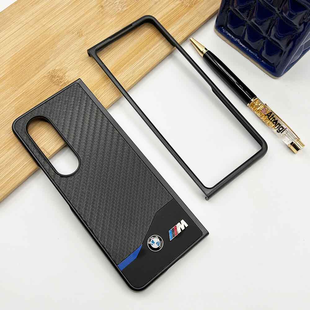 Samsung Z Fold 4 BMW & M Performance Logo Carbon Design Case Cover