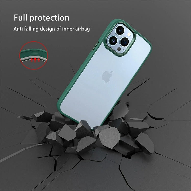 iPhone Frosted Metal Camera Ring Case Cover