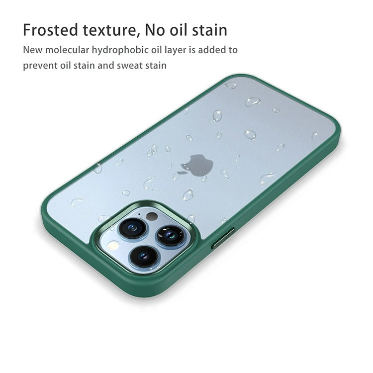 iPhone Frosted Metal Camera Ring Case Cover