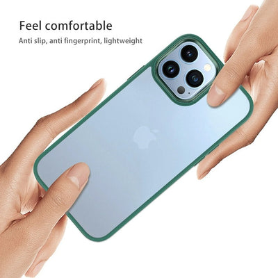 iPhone Frosted Metal Camera Ring Case Cover