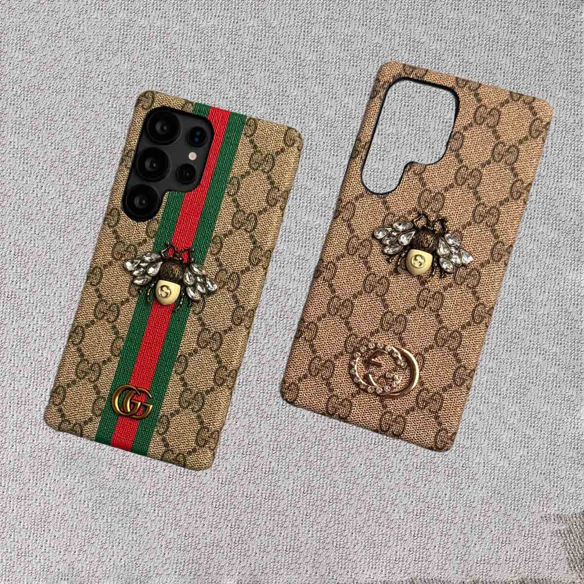 Samsung Galaxy S25 Ultra Leather Case – Luxury Gucci 3D Bee Design Cover