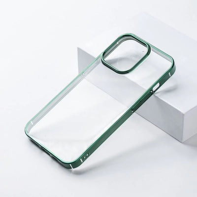 iPhone 16 Series Crystal Clear Chrome Electroplated Bumper Case Cover