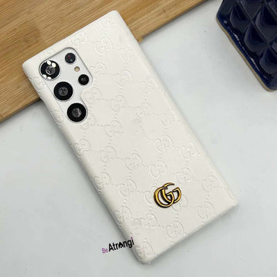 Samsung S23 Ultra Luxury GG Fashion Leather Brand Case Cover