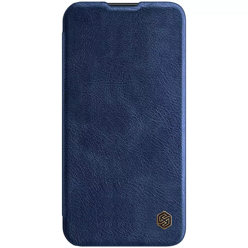 iPhone 14 Pro Max Camera Protection QIN Leather Flip Case Blue