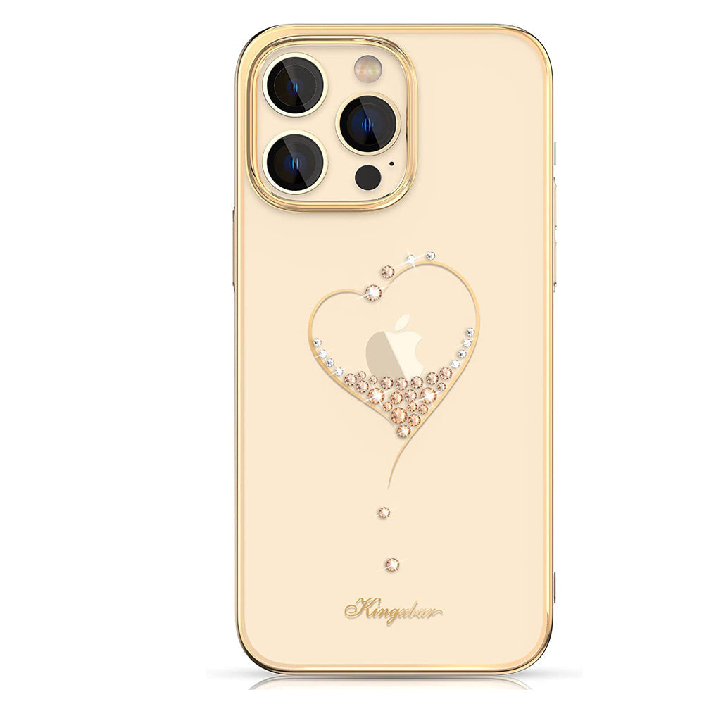 iPhone Heart Rhinestone Diamond Plated Hard Clear PC Back Cover