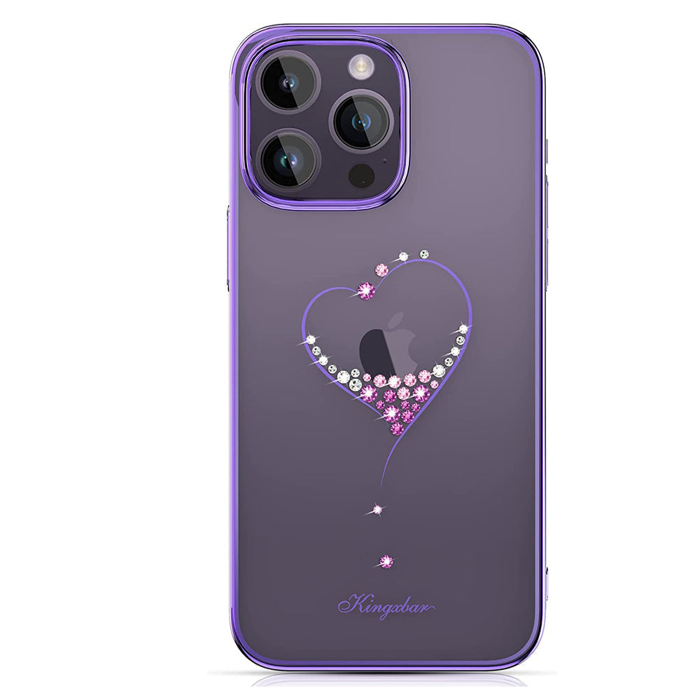 iPhone Heart Rhinestone Diamond Plated Hard Clear PC Back Cover